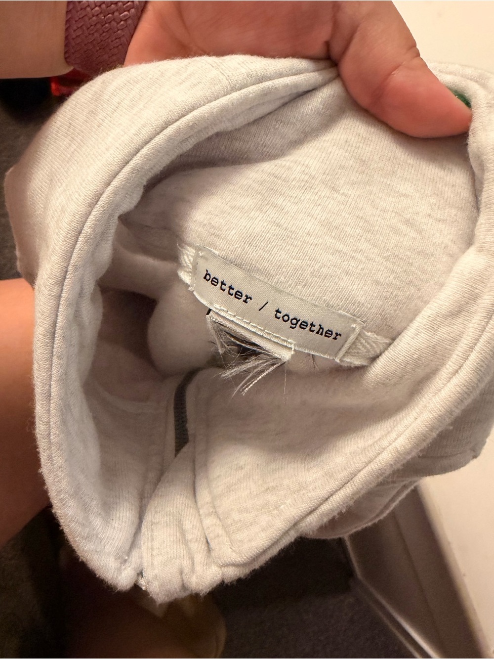 Half-Zip Pullover Sweater - Light Gray - Picture 2 of 2